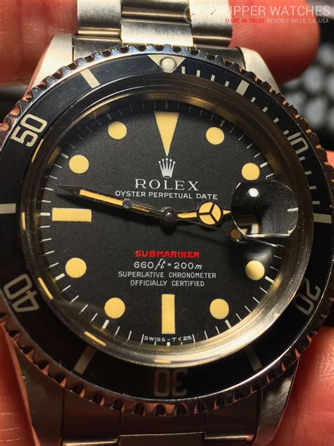 mint rolex red submariner|rolex submariner with red letters.